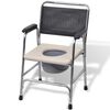 vidaXL Commode Chair Steel Black