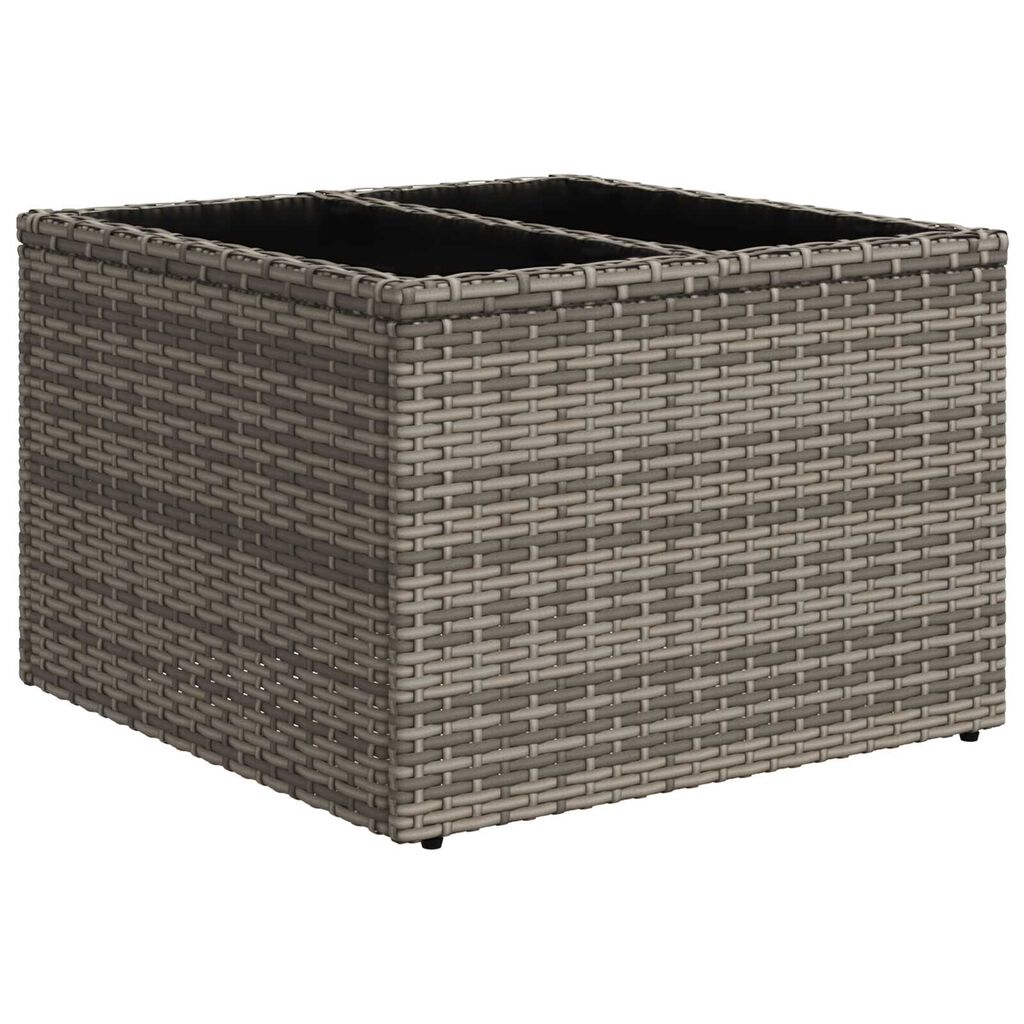 vidaXL 7 Piece Garden Sofa Set with Cushions Grey Poly Rattan