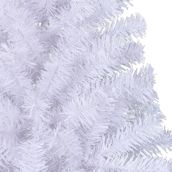 vidaXL Artificial Half Christmas Tree with Stand White 210 cm PVC