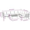 vidaXL 11 Piece Garden Lounge Set with Cushions Solid Wood Acacia