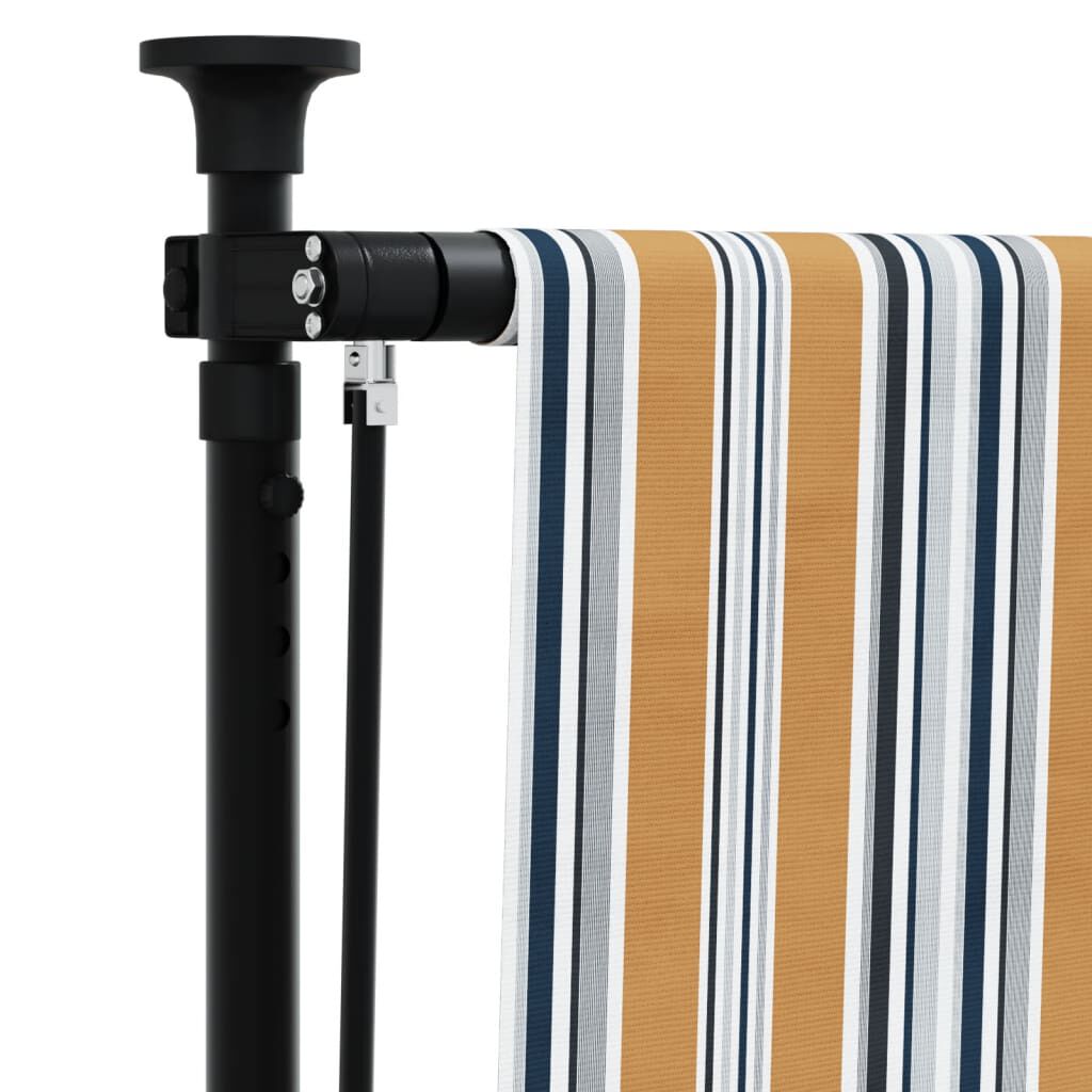 vidaXL Outdoor Roller Blind Yellow and White 120x270 cm Fabric&Steel