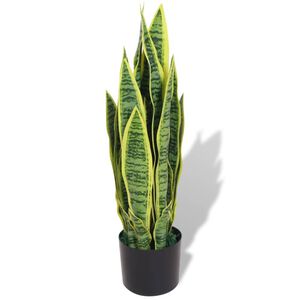 vidaXL Artificial Sansevieria Plant with Pot 65 cm Green