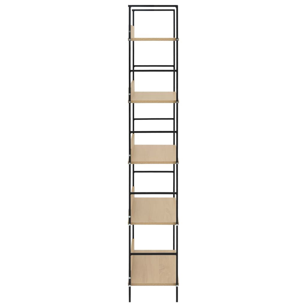 vidaXL 5-Layer Book Shelf Oak 60x27.6x158.5 cm Engineered Wood