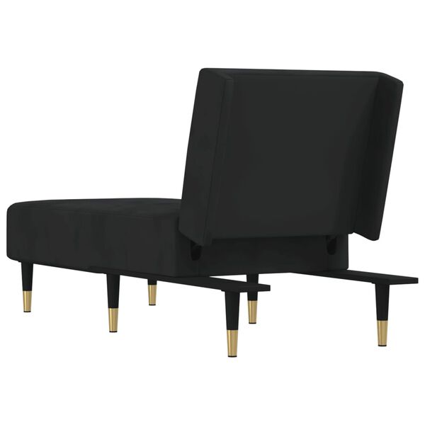 vidaXL Chaise Longue Black Velvet