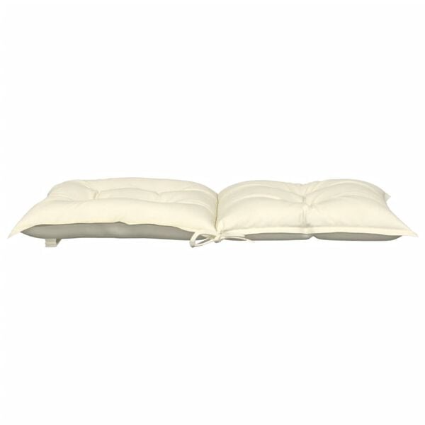 vidaXL Garden Lowback Chair Cushions 2 pcs Cream 100x50x7 cm Fabric