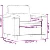 vidaXL Sofa Chair Light Grey 60 cm Microfibre Fabric