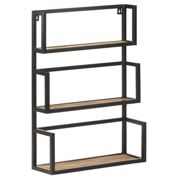 vidaXL Wall Shelf 60x20x85 cm Rough Mango Wood