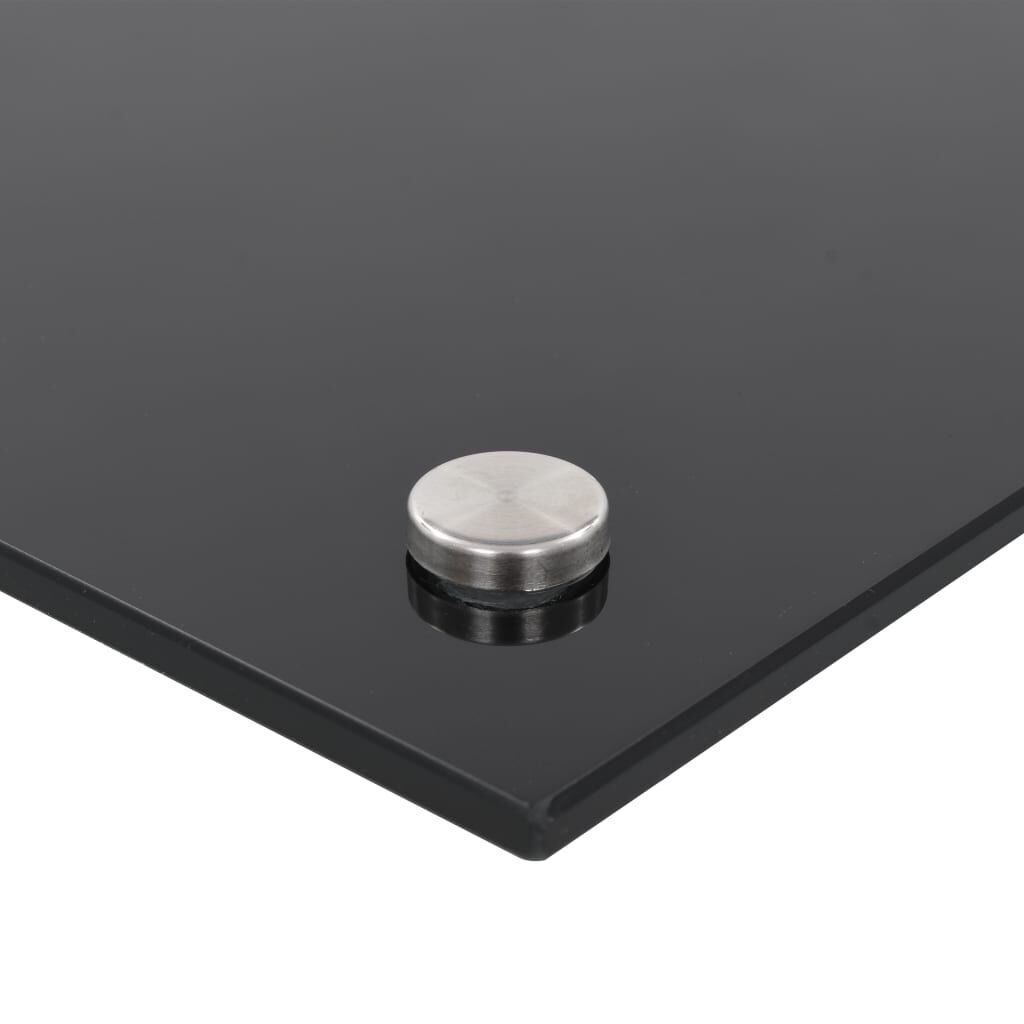 vidaXL Kitchen Backsplash Black 80 x 40 cm Tempered Glass