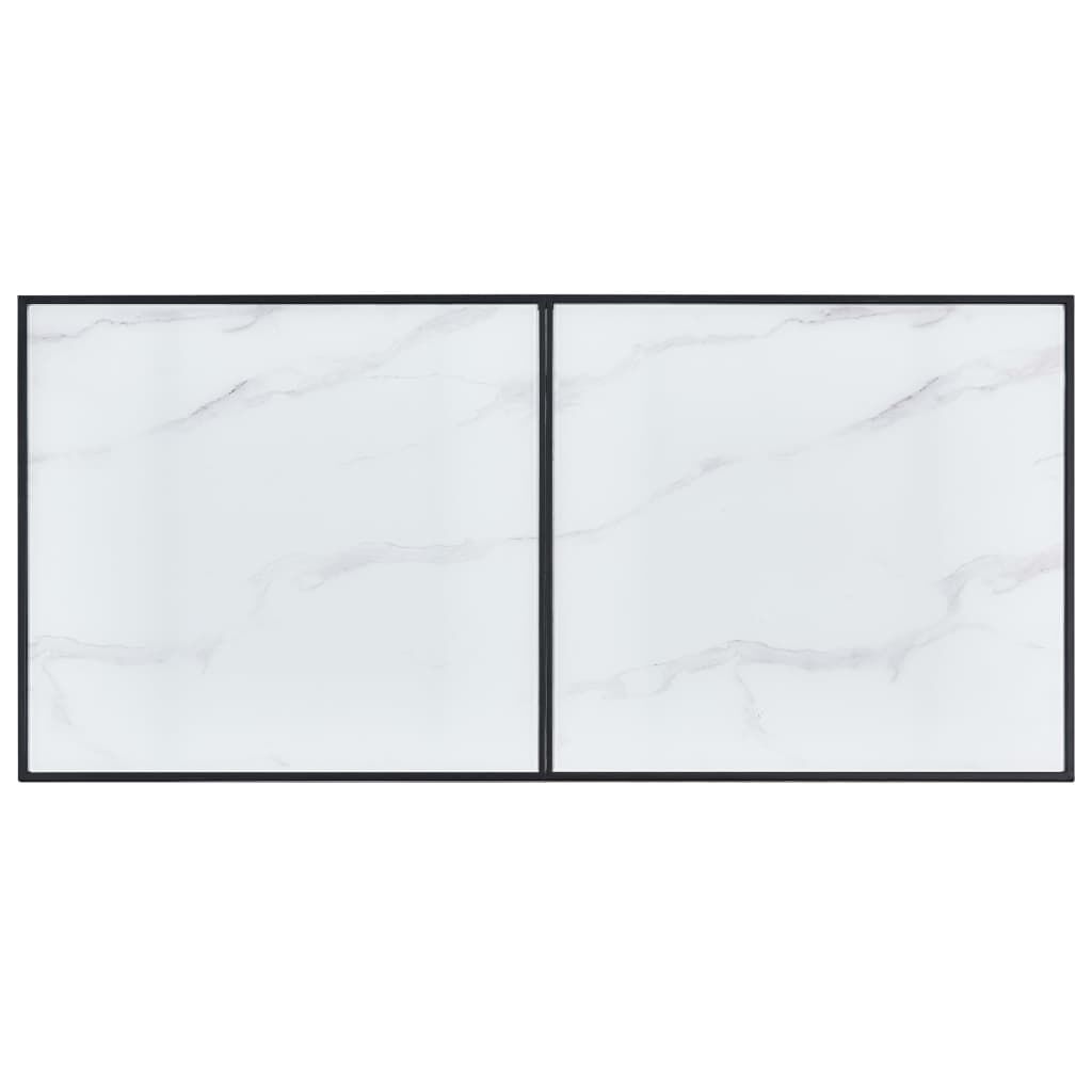 vidaXL Dining Table White 160x80x75 cm Tempered Glass