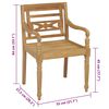 vidaXL Batavia Chairs with Cushions 4 pcs Solid Teak Wood