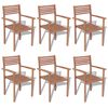 vidaXL 7 Piece Outdoor Dining Set Solid Teak Wood