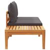 vidaXL Garden Bench with Table Dark Grey Cushions Solid Acacia Wood