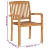 vidaXL Garden Chairs 2 pcs with Beige Cushions Solid Teak Wood