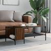 vidaXL Coffee Table with Rack Brown Oak 100x51x40 cm Engineered Wood