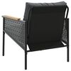 vidaXL Garden Chairs with Cushions 2 pcs Black Steel