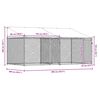 vidaXL Dog Cage with Roof and Doors Grey 4x2x2 m Galvanised Steel