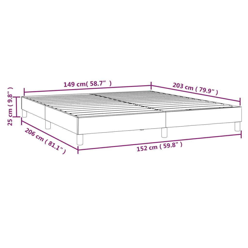 vidaXL Bed Frame without Mattress Light Grey Queen Velvet (US Only)