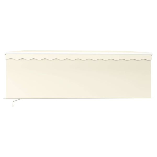 vidaXL Manual Retractable Awning with Blind 4x3m Cream