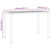 vidaXL Garden Dining Table Anthracite 110x54x70 cm Steel