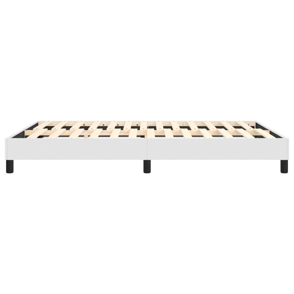 vidaXL Bed Frame without Mattress White Queen Faux Leather (US Only)