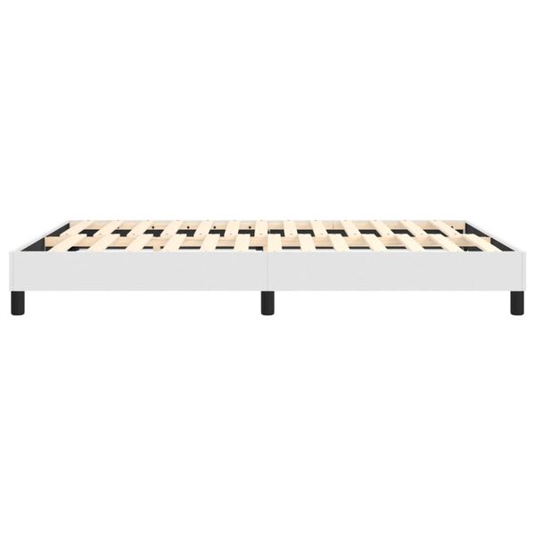 vidaXL Bed Frame without Mattress White Queen Faux Leather (US Only)