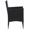 vidaXL Garden Dining Chairs 2pcs Poly Rattan Black