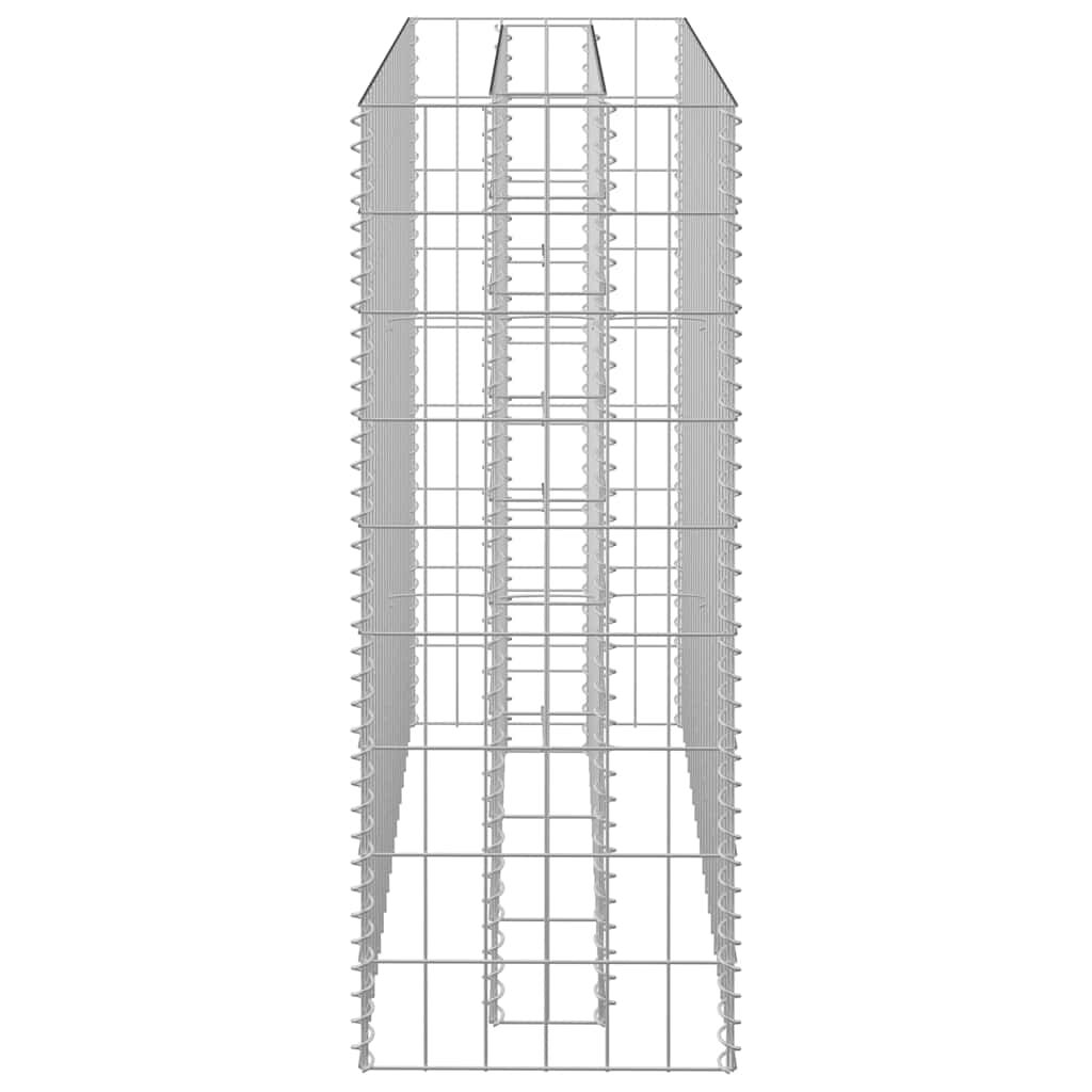 vidaXL Gabion Raised Bed Galvanised Steel 90x30x90 cm