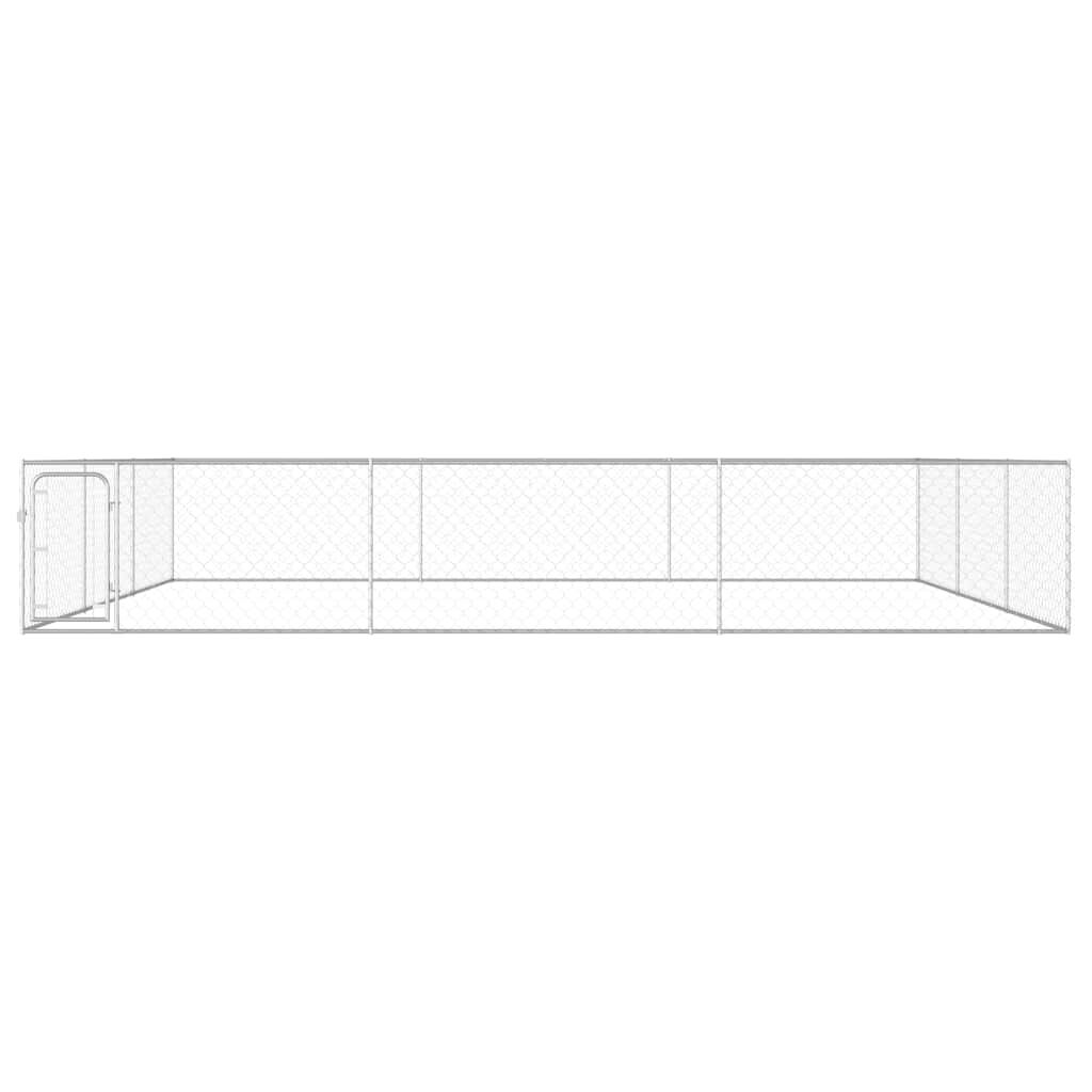 vidaXL Outdoor Dog Kennel Galvanised Steel 6x6x1 m