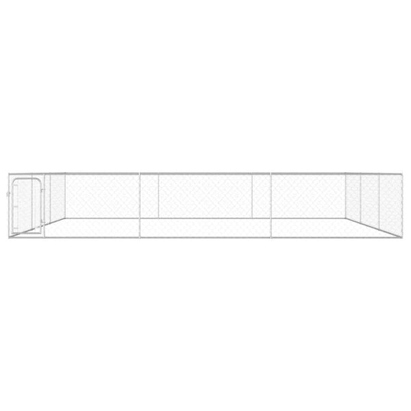 vidaXL Outdoor Dog Kennel Galvanised Steel 6x6x1 m