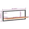vidaXL Wall Shelves 2 pcs 100x24x35 cm Solid Wood Acacia and Steel
