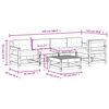 vidaXL 6 Piece Garden Lounge Set with Cushions Solid Wood