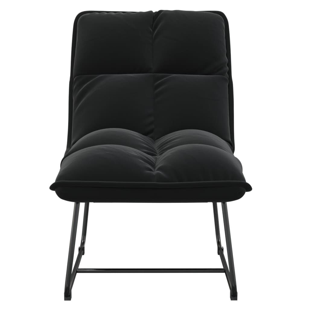 vidaXL Leisure Chair with Metal Frame Black Velvet