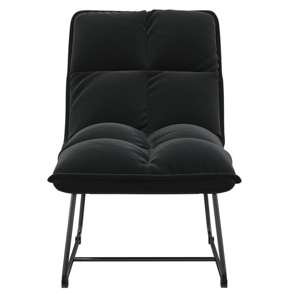 vidaXL Leisure Chair with Metal Frame Black Velvet