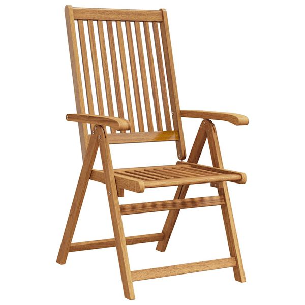 vidaXL Folding Garden Chairs 3 pcs Solid Acacia Wood