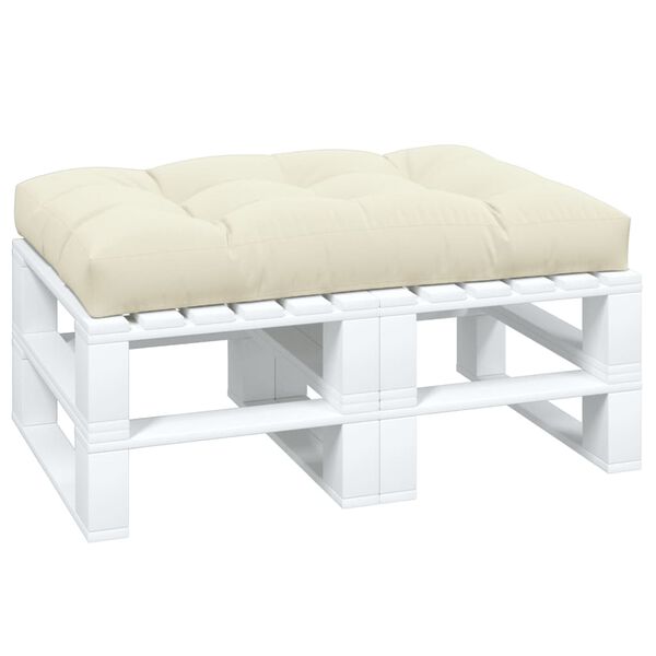 vidaXL Pallet Cushion Cream 120x80x12 cm Fabric