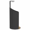 vidaXL Outdoor Shower Black 100x100x241.5 cm Poly Rattan and Acacia Wood