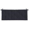 vidaXL Garden Bench Cushion Black Check Pattern 120x50x7 cm Fabric