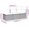 vidaXL 3 Piece Garden Sofa Set with Cushions Grey Poly Rattan