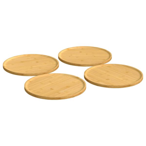 vidaXL Pizza Plates 4 pcs &Oslash;32x1.5 cm Bamboo
