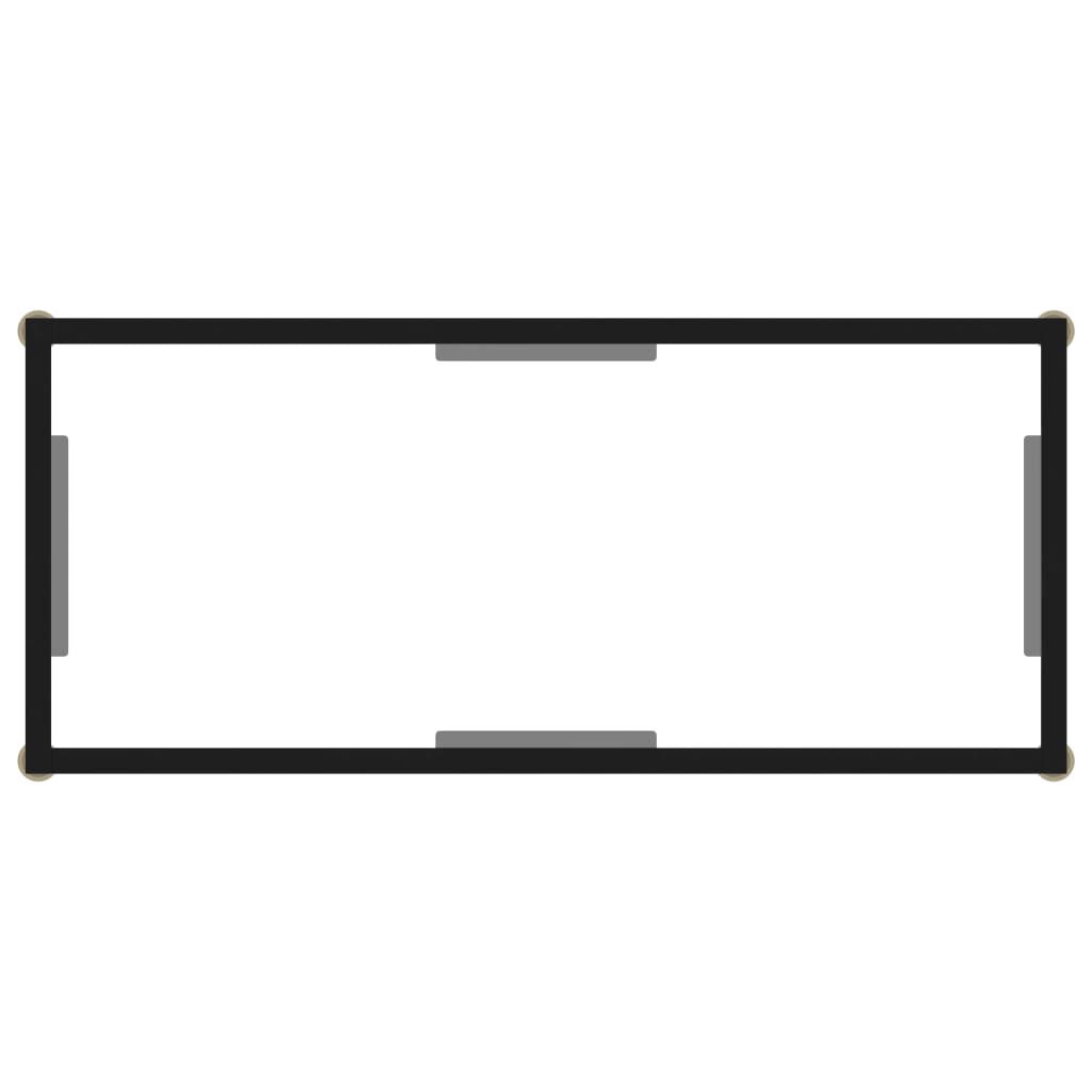 vidaXL Console Table Transparent 80x35x75 cm Tempered Glass