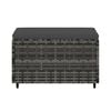 vidaXL Garden Footrest with Cushion Grey Poly Rattan