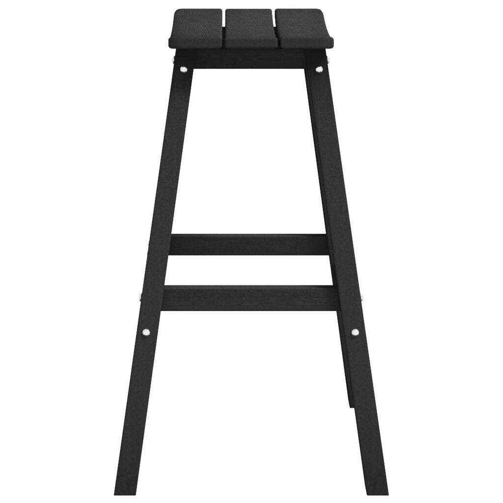 vidaXL Bar Stool 2 pcs Black 52 x 43 x 73.5cm Plastic