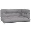 vidaXL Pallet Cushions 3 pcs Grey Fabric