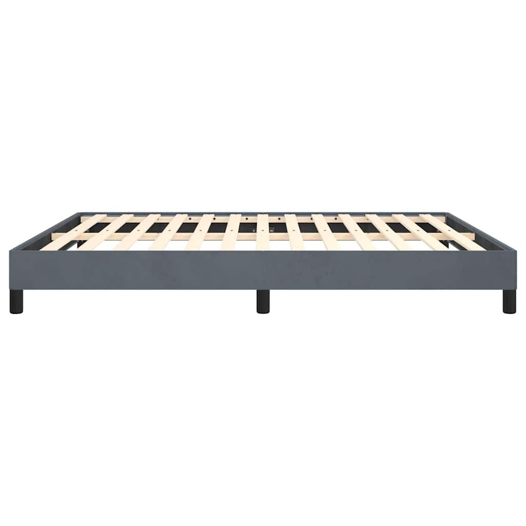 vidaXL Bed Frame without Mattress Dark Grey California King Velvet