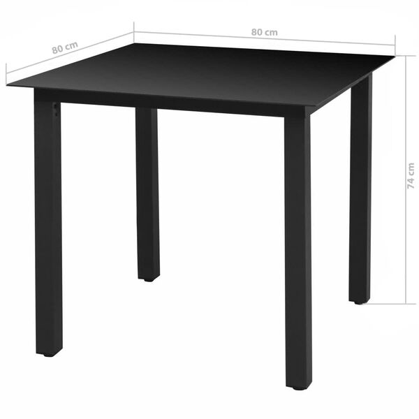 vidaXL 5 Piece Garden Dining Set with Cushions Poly Rattan Black