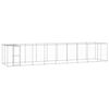 vidaXL Outdoor Dog Kennel Galvanised Steel with Roof 21,78 m&sup2;