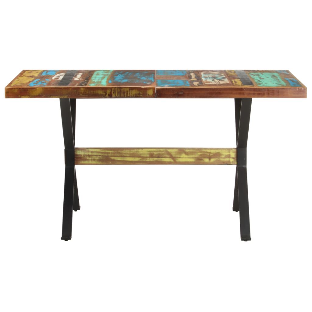 vidaXL Dining Table 140x70x76 cm Solid Reclaimed Wood