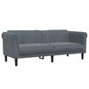 vidaXL 3 Piece Sofa Set Dark Grey Velvet