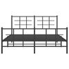 vidaXL Metal Bed Frame without Mattress with Footboard Black 150x200cm