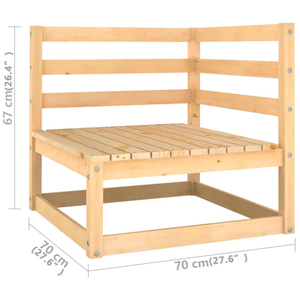 vidaXL 10 Piece Garden Lounge Set with Cushions Solid Pinewood